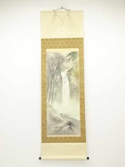 JAPANESE HANGING SCROLL / HAND PAINTED / LANDSCAPE 